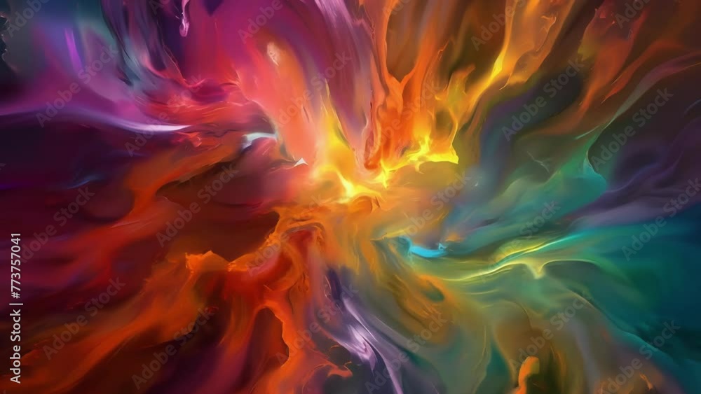 Poster a mesmerizing display of colorful abstract heat signatures creates a dynamic thermal explosion.