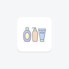 Beauty Products icon, products, cosmetics, skincare, makeup, editable vector, pixel perfect, illustrator ai file