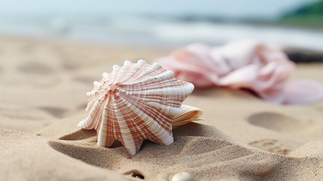 seashell on the beach high definition(hd) photographic creative image