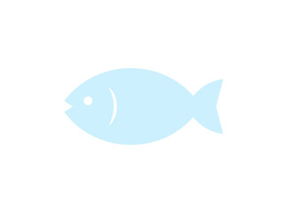 ミニマル魚マークB：薄青