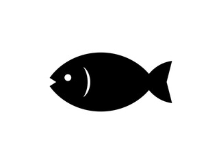 ミニマル魚マークB：黒