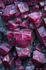 ruby stone texture, rich red shades with natural inclusions