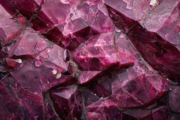 Fototapeta premium ruby stone texture, rich red shades with natural inclusions