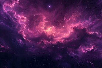 A nebula with vibrant colors against the dark expanse of space. Generative AI - obrazy, fototapety, plakaty