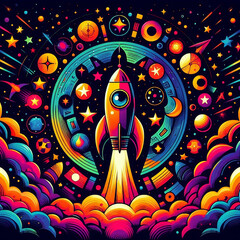 rocket in space