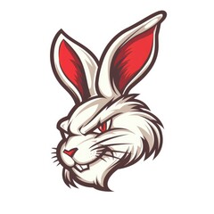 Rabbit head logo mascot, AI generated Image