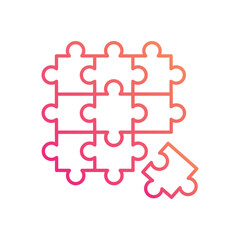 Jigsaw Puzzle vector icon