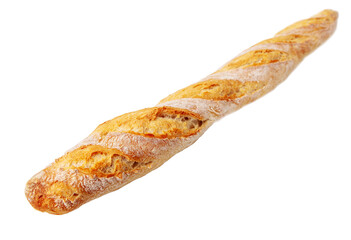 Baguette bread isolated on white background