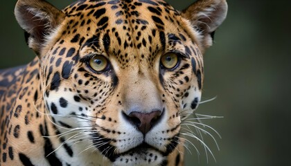 A Jaguar With Its Eyes Narrowed In Concentration