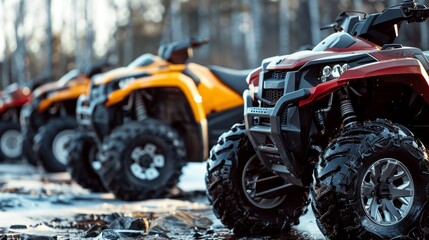 A stock of rugged and reliable all-terrain vehicles for outdoor exploration AI generated illustration