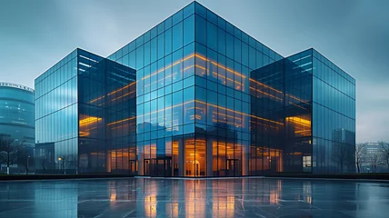 Foto op Aluminium Corporate office building: Outside view of business center. © Emiliia