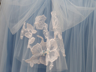 the floral ornament is professionally made in the style of fabric appliqué