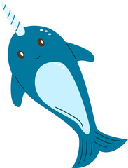 Cute narwhal © Abdur