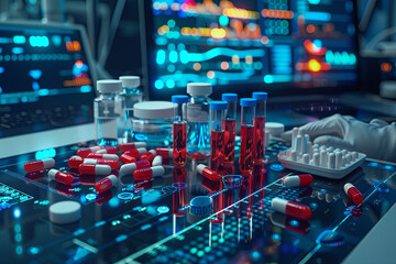 Clinical trial phases visualized through digital models