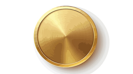 Blank round gold badge icon vector design - obrazy, fototapety, plakaty