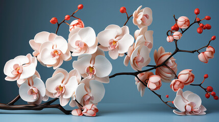 A mesmerizing photograph featuring the intricate details of a Moth Orchid, its graceful blossoms...