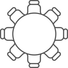 Table and Chair Plan Top View