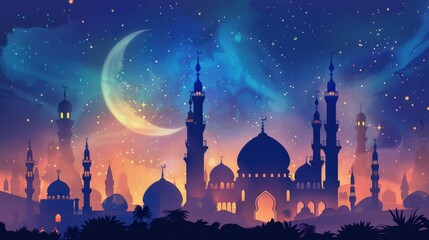 Ramadan background illustration
 - obrazy, fototapety, plakaty