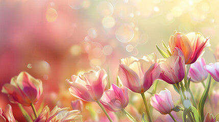 Nature background with tulip