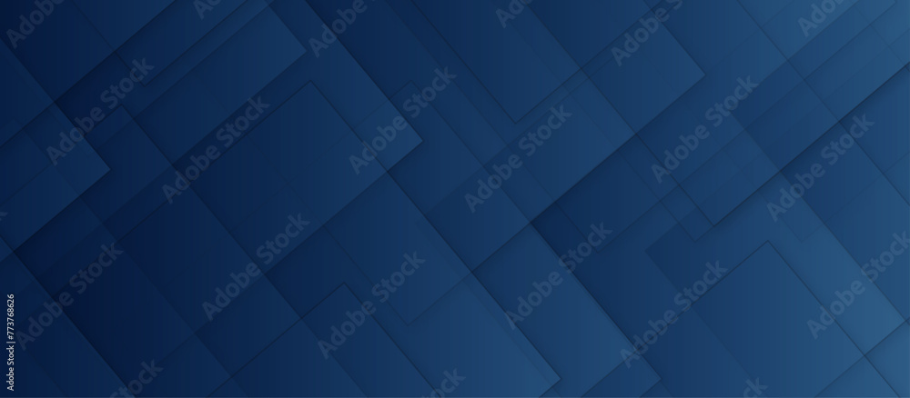 Poster abstract background with layers of textured blue transparent material in triangle and squares shapes