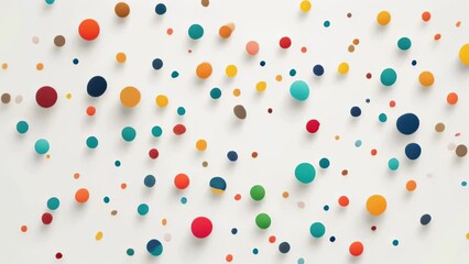 A colorful many small circles of different colors