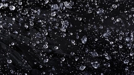 Rain on a black background. Raindrop overlay - obrazy, fototapety, plakaty