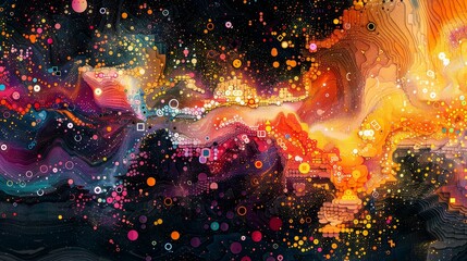 A tapestry of pixels weaving the fabric of technology