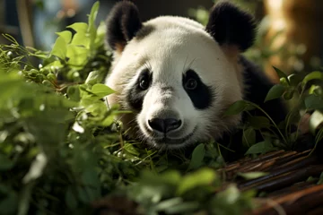  giant panda eating bamboo © jowel