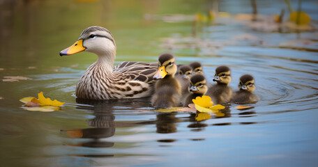 Obraz premium ducks on the water