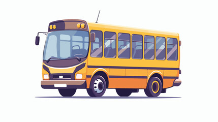 Obraz na płótnie Canvas Cartoon school bus on white background flat vector 