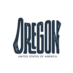 Oregon. Hand drawn USA state name silhouette on white background. Modern typography for t shirt prints, posters, stickers, cards, souvenirs. Vector vintage illustration.