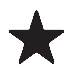 Star icon in flat design. Gray star icon on white background. Vector illustration. - obrazy, fototapety, plakaty