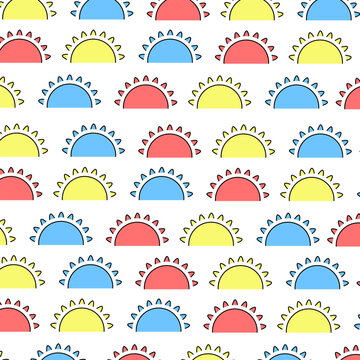 Multicolored sun icons pattern
Vector pattern with colored sun icons.
Children's vector pattern
