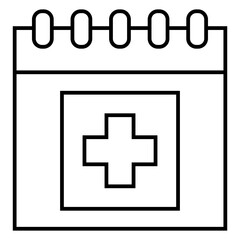 Obraz premium Calendar Icon. Editable Stroke. Pixel Perfect. For Mobile and Web.