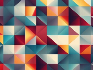 Colored Geometric Seamless Pattern Abstract Background. Generative AI