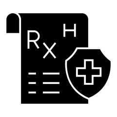 Prescription document icon. Medical recipe vector sign.