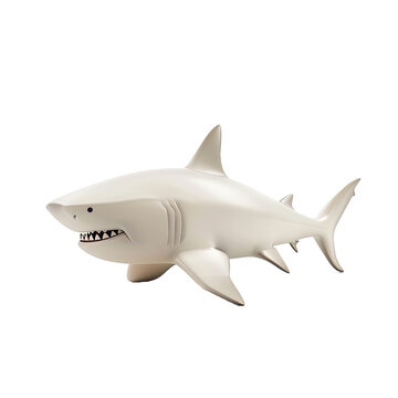 3d render of shark object on isolated white background..