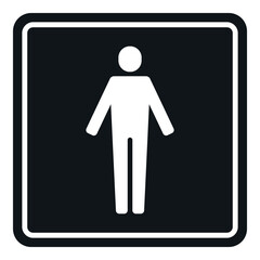 Men's restroom sign on white background
