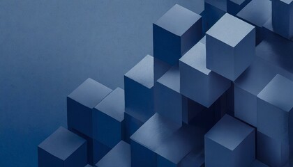 abstract 3d blue cubes background