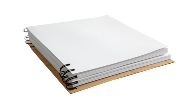 A stack of notebooks sits neatly on top of each other, forming a tall tower