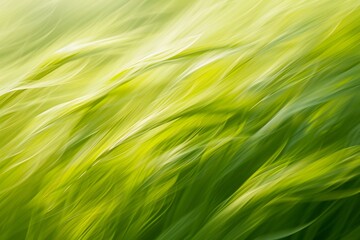 Fototapeta na wymiar Abstract background of green grass in motion blur, long shutter speed