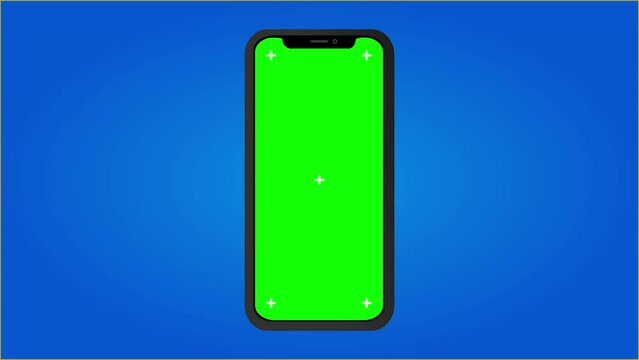 3D Mock Up Smartphone with Traking Markers - Green Screen Chroma key