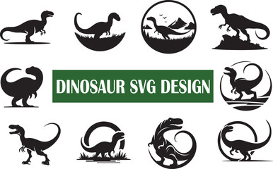 Dinosaur svg design bundle.