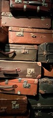 Retro old suitcases from the 60s
