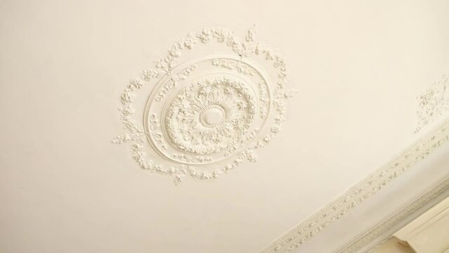 classic decoration of the ceiling in the baroque style