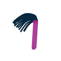 Dildo with whip on white background