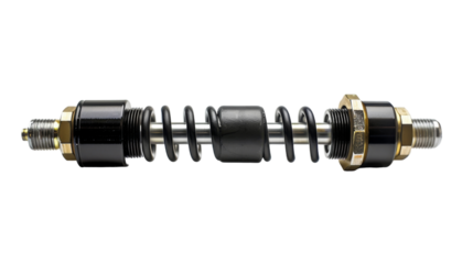 A detailed close-up showcasing the intricate camber of a cars wheel against a white background