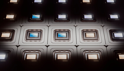 Integrated circuit with micro chips with illuminated lighting