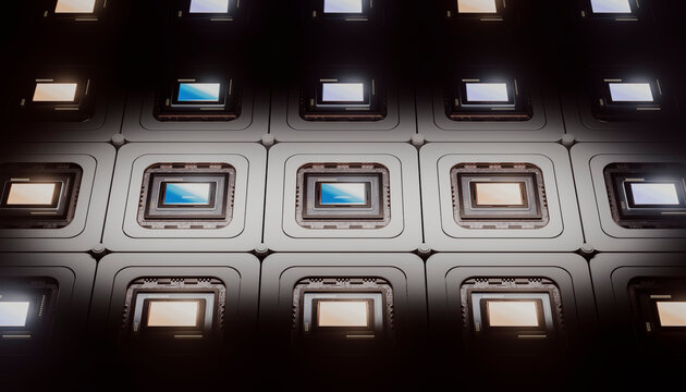 Integrated circuit with micro chips with illuminated lighting