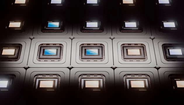 Integrated circuit with micro chips with illuminated lighting